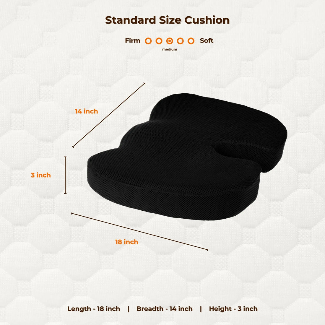 ZEN Ultra Coccyx Seat Cushion ZEN PillowsNCushions